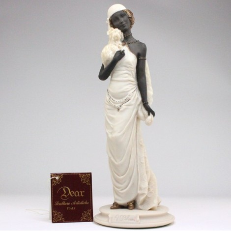 statueta " Art Deco Lady ".  Auro Belcari . 1987 new old stock !